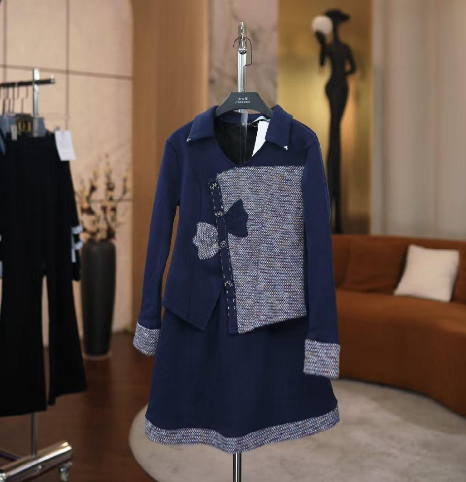 小香风气质洋气针织时尚休闲女士套装TZ-759