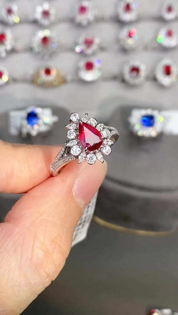 【闪购商品】红宝石戒指18K金镶嵌1.01ct/年货节专属价