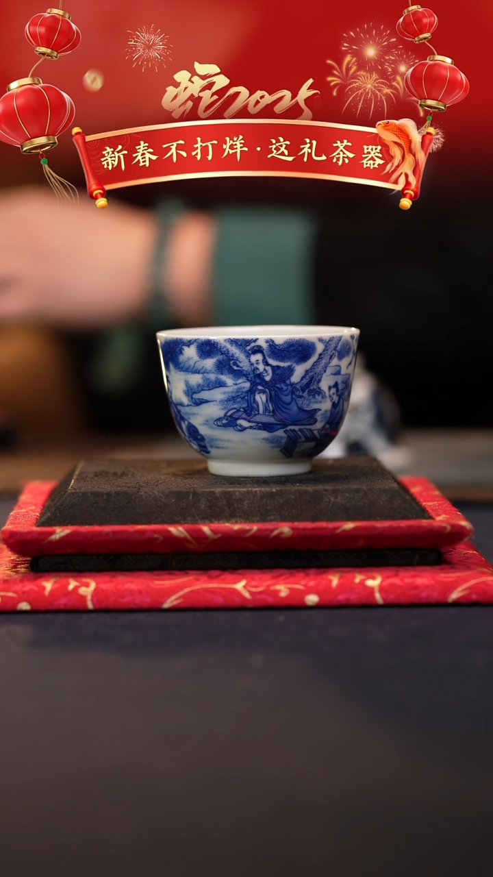 【闪购商品】@@青花青景德镇陶瓷仕女图2