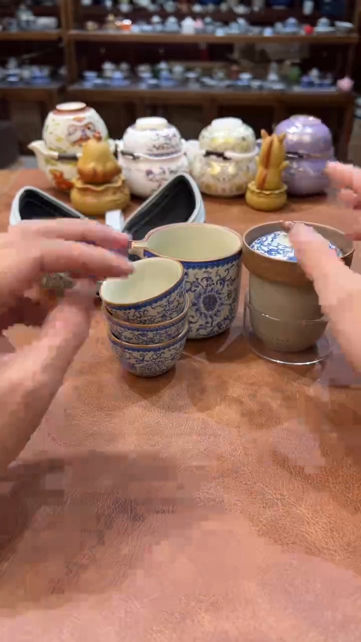 真的很便宜会开片的旅行茶具