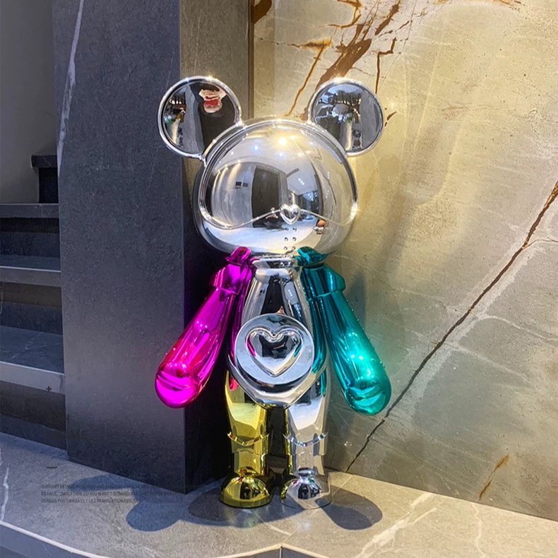 星际熊糖果电镀混色潮玩手办网红大摆件礼品店铺居家展品（725mm）