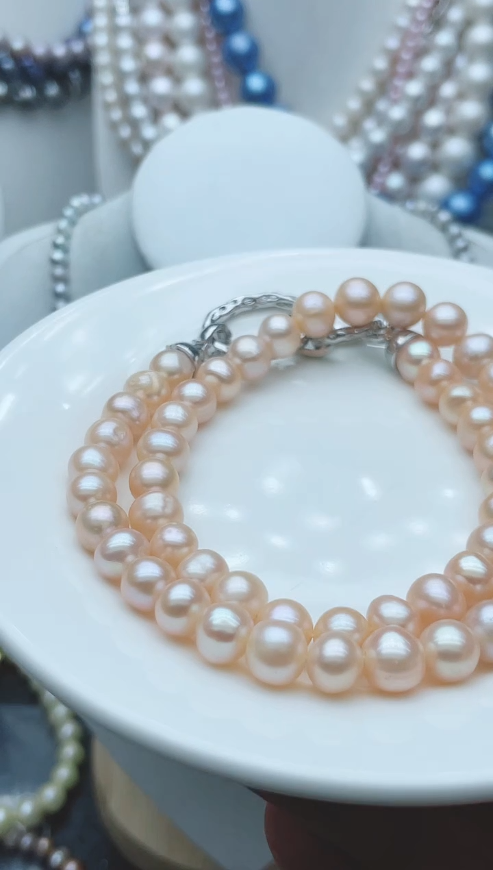 【闪购商品】淡水珍珠颈饰钛钢1