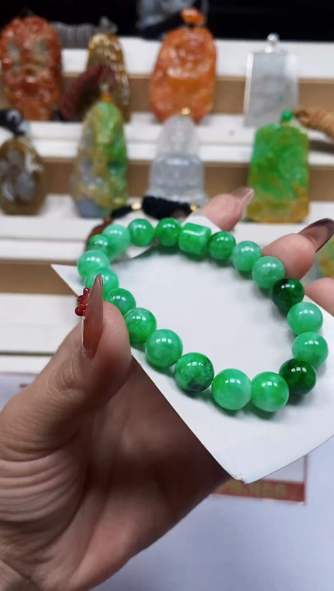 颈饰未镶嵌翡翠翡翠A货