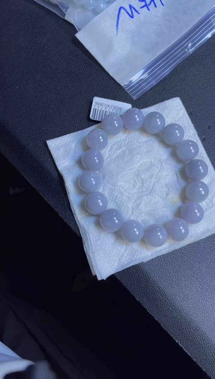 定制翡翠未镶嵌珠串13+