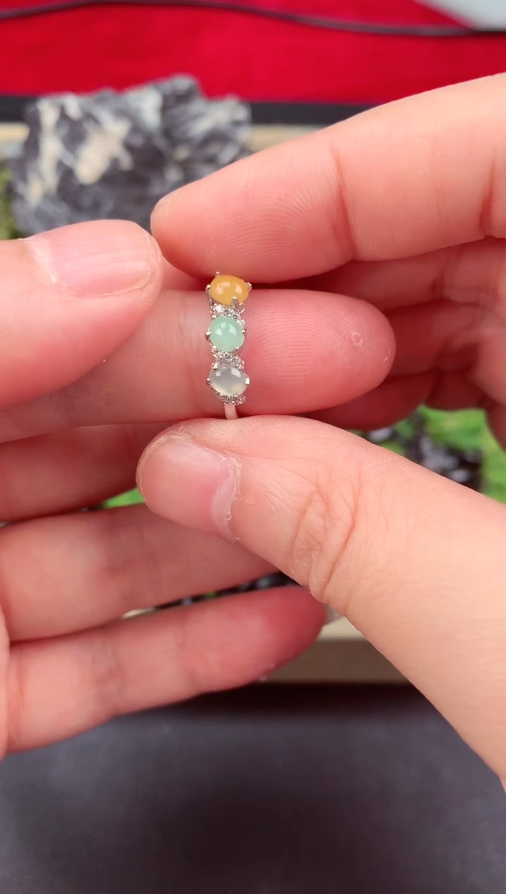 【闪购商品】翡翠戒指未镶嵌天然缅甸A货翡翠
