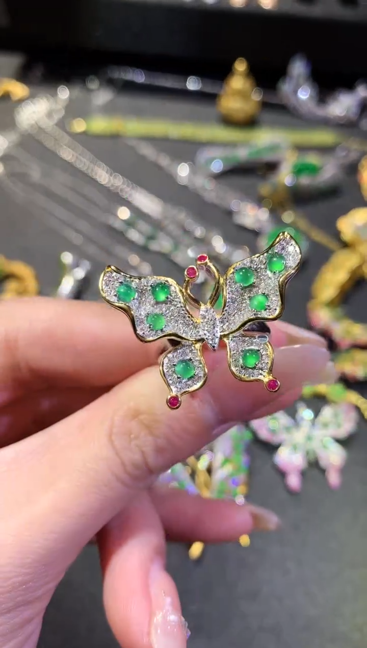 【闪购商品】翡翠戒指银S925镶嵌221戒指（多样性发货一件