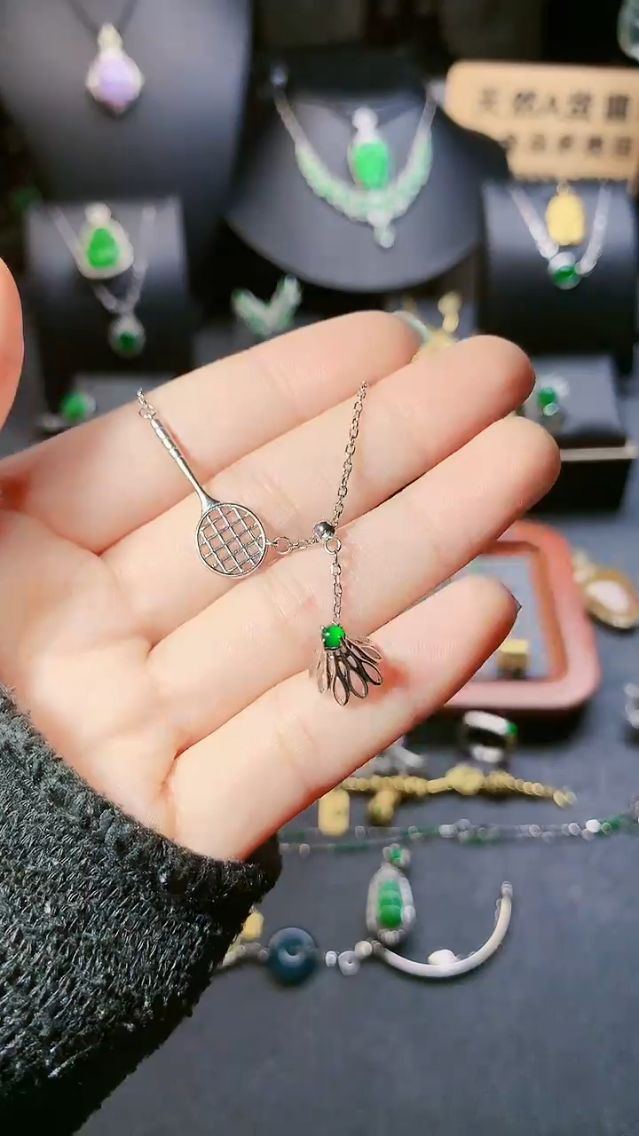 【闪购商品】翡翠项链银S925镶嵌项链