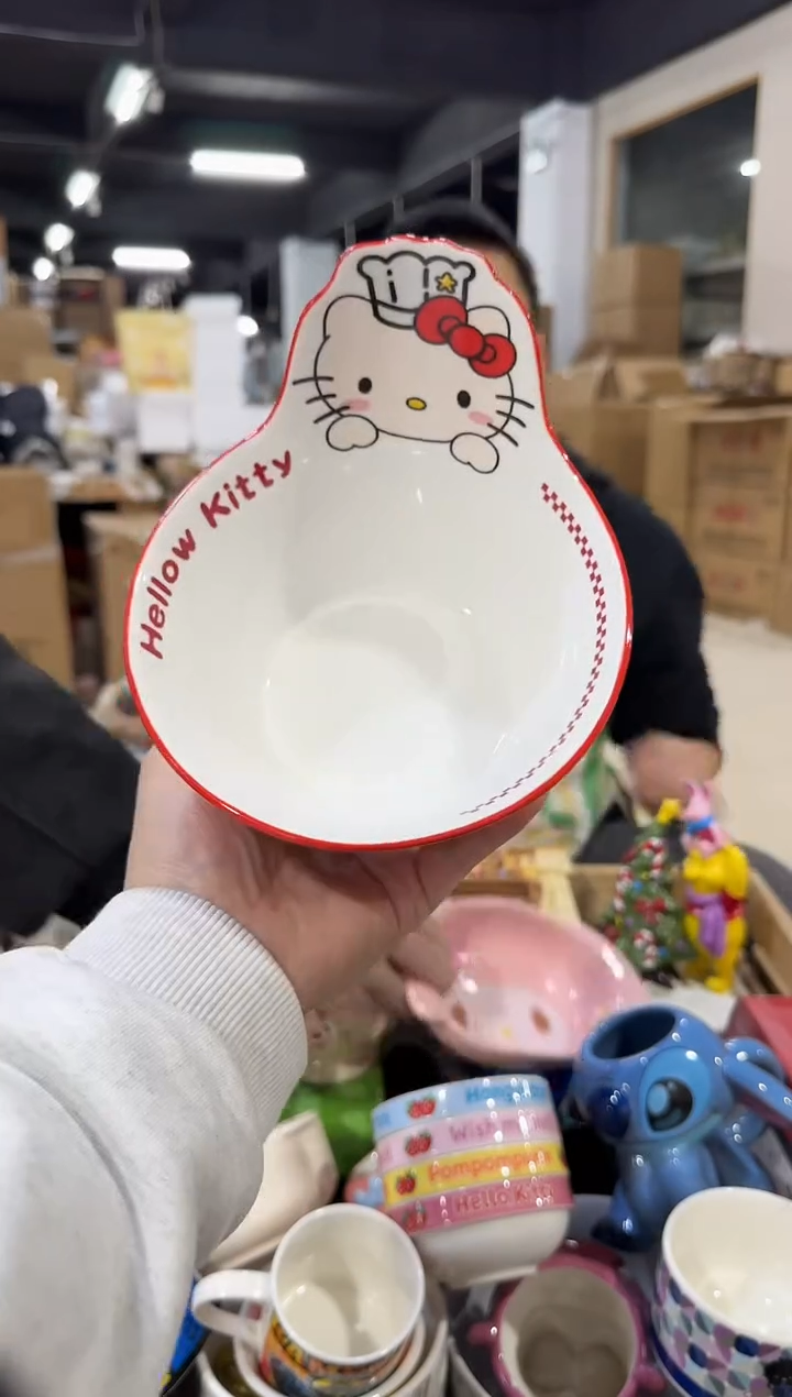 瓷片原盒kt猫沙拉碗