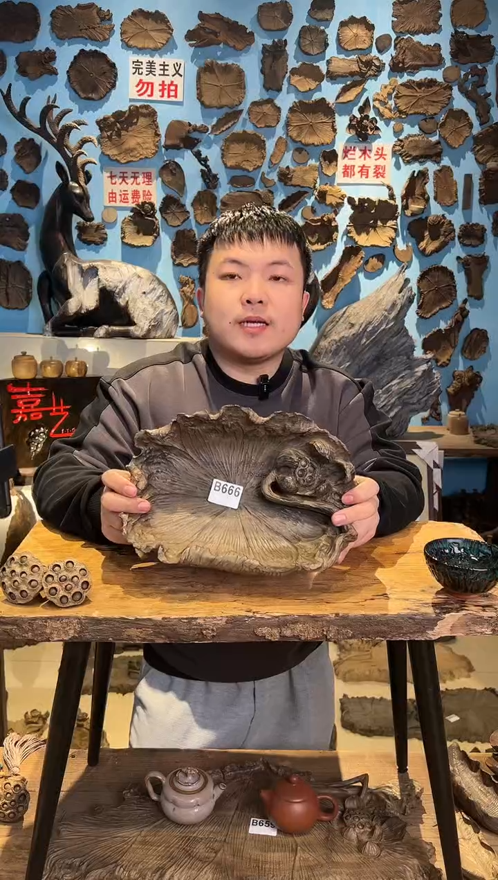 【闪购商品】木666号乌木金丝楠果盘