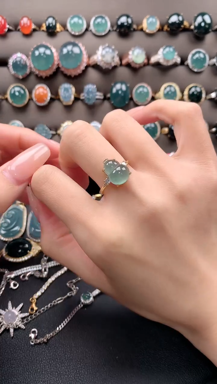 【闪购商品】翡翠戒指银S925镶嵌2312312