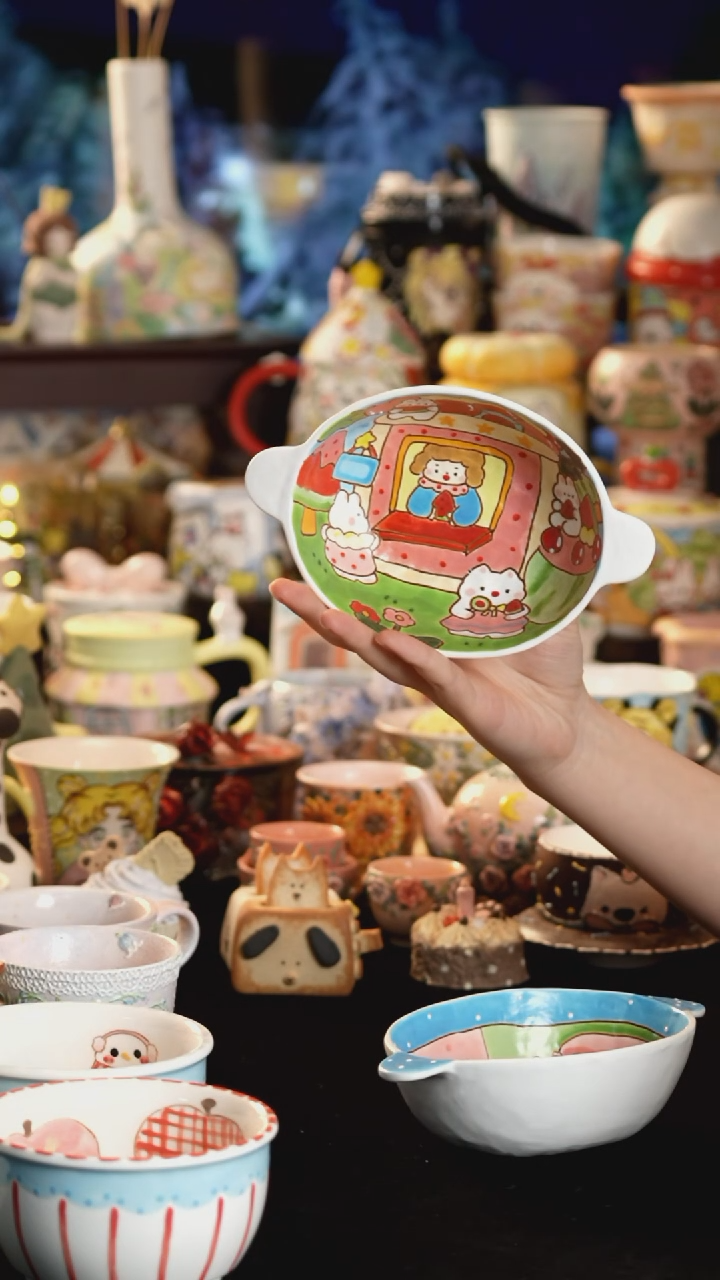 其他陶景德镇釉下彩手绘设计师款陶瓷