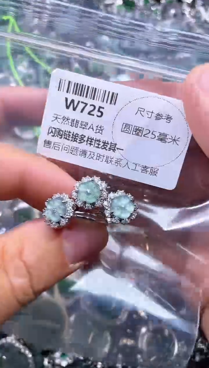 【闪购商品】翡翠颈饰未镶嵌W725戒指 多样性发其一