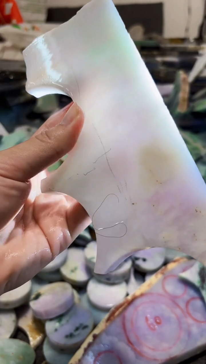 【闪购商品】翡翠颈饰未镶嵌A货白文1642