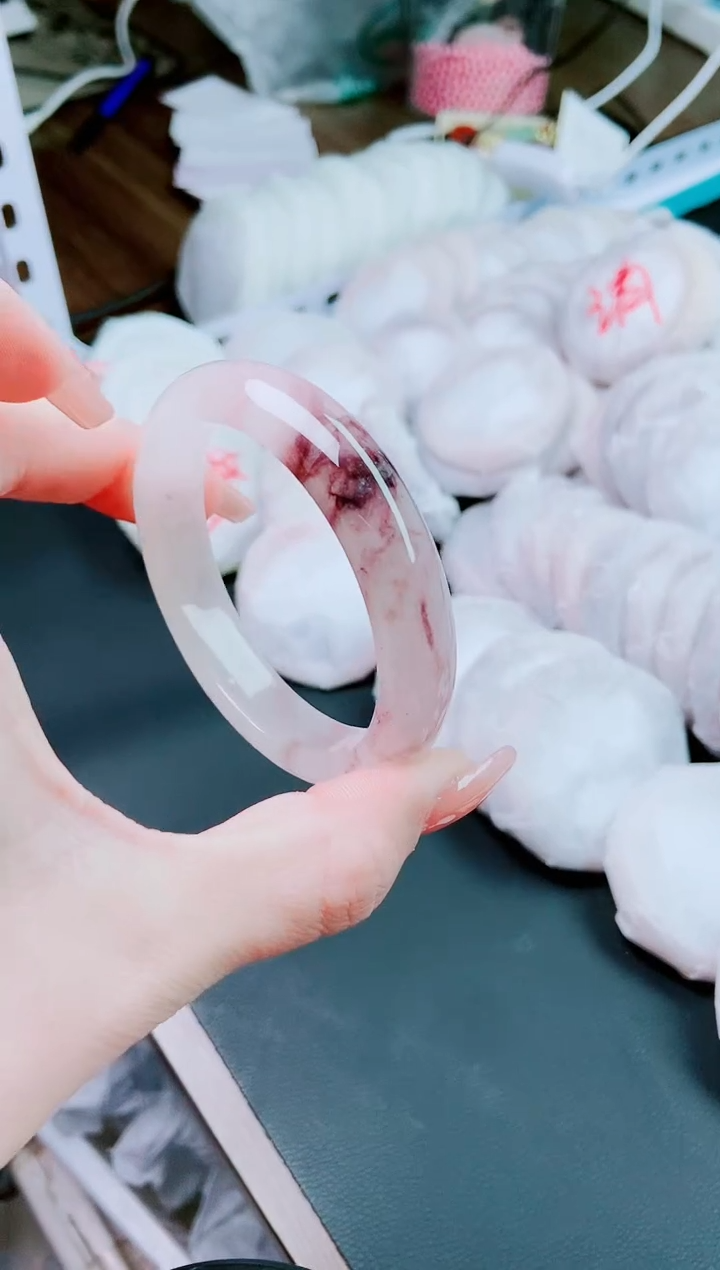 【闪购商品】石英质玉手镯未镶嵌J169-57-58