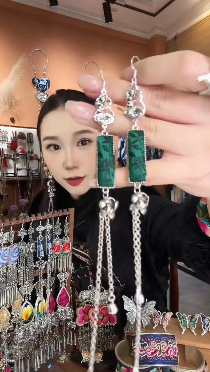 刺绣纯手工民族风耳环