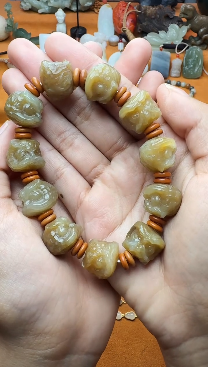 【闪购商品】和田玉手串未镶嵌03醒狮手串