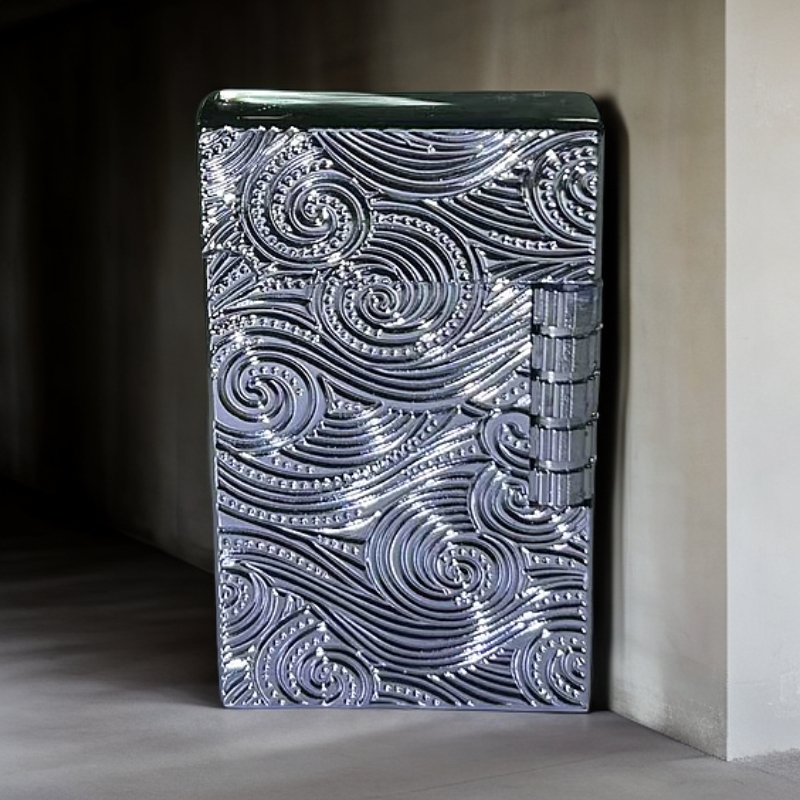 【DK882银】银武士海浪加气打火机朗声机-93（火花优品）