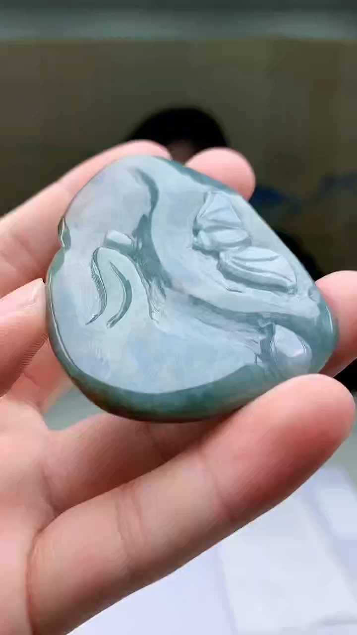 【闪购商品】定制翡翠未镶嵌5152bb-毛货挂件65