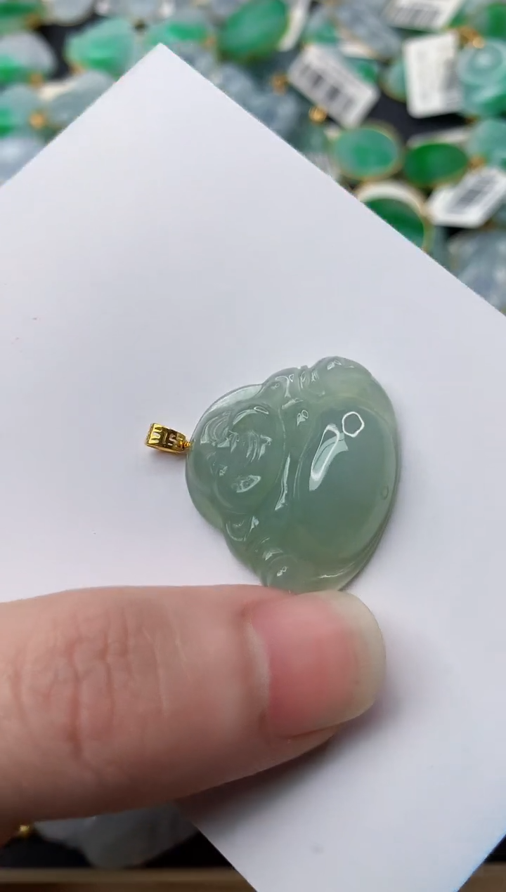 【闪购商品】翡翠颈饰18K金镶嵌13...........