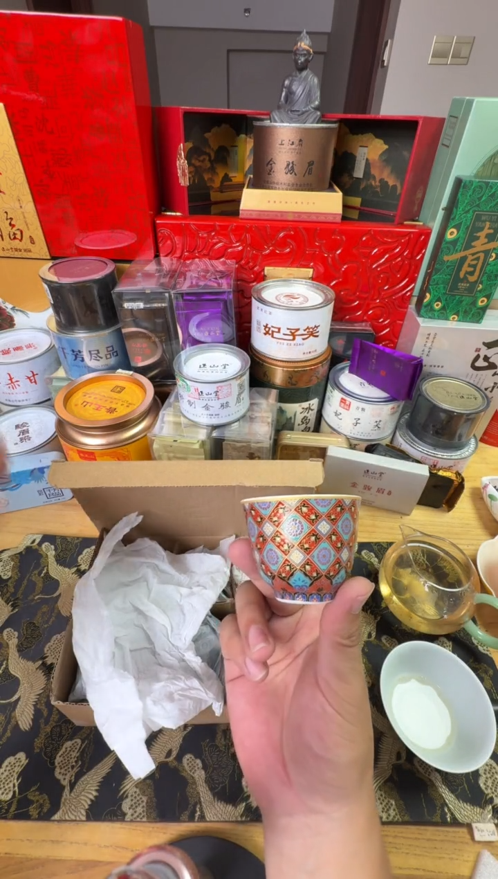 水晶玻璃吸管款敦煌主人小杯