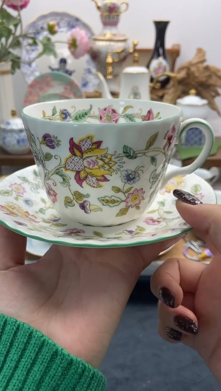 瓷片全新明顿330咖啡杯谨慎参拍，防伪帖撕毁无售后