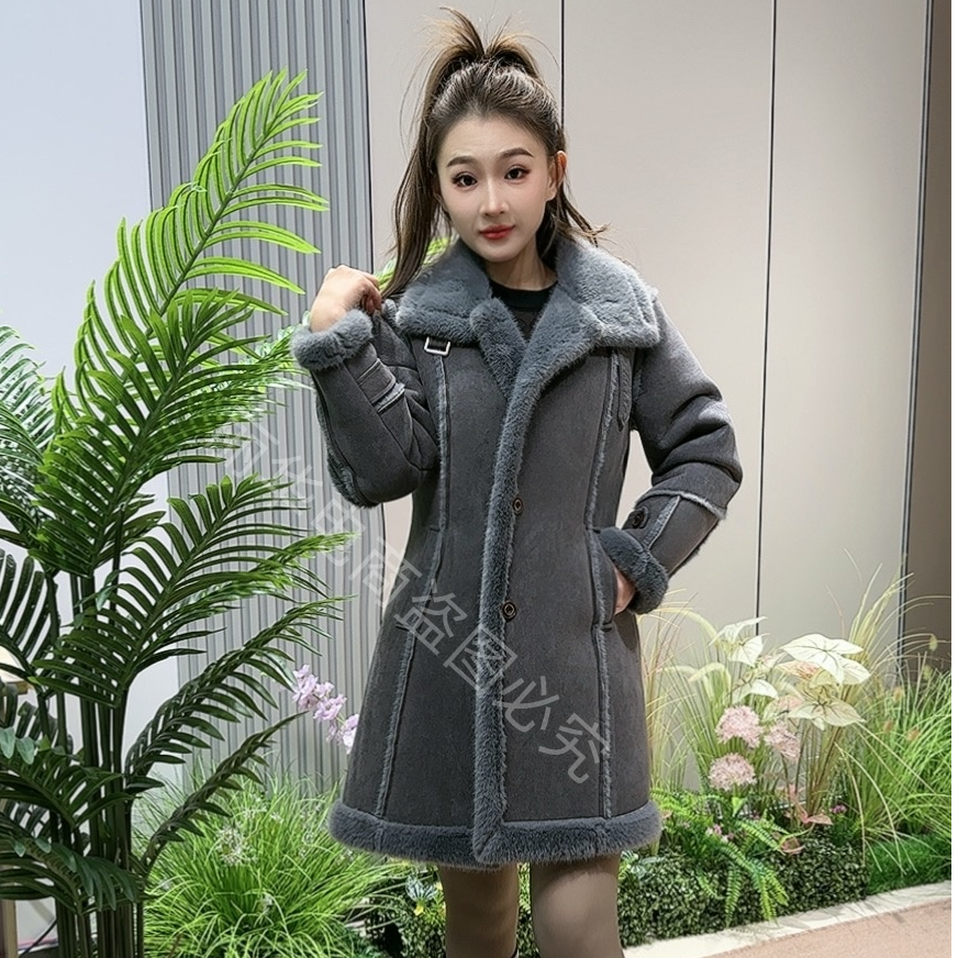 新款定制款加厚皮毛一体外套(628)到货试穿7天不满意找客服包退