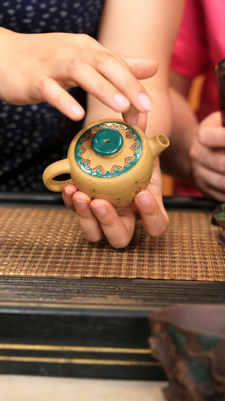 茶壶紫砂XS16 《平安扣》黄金段