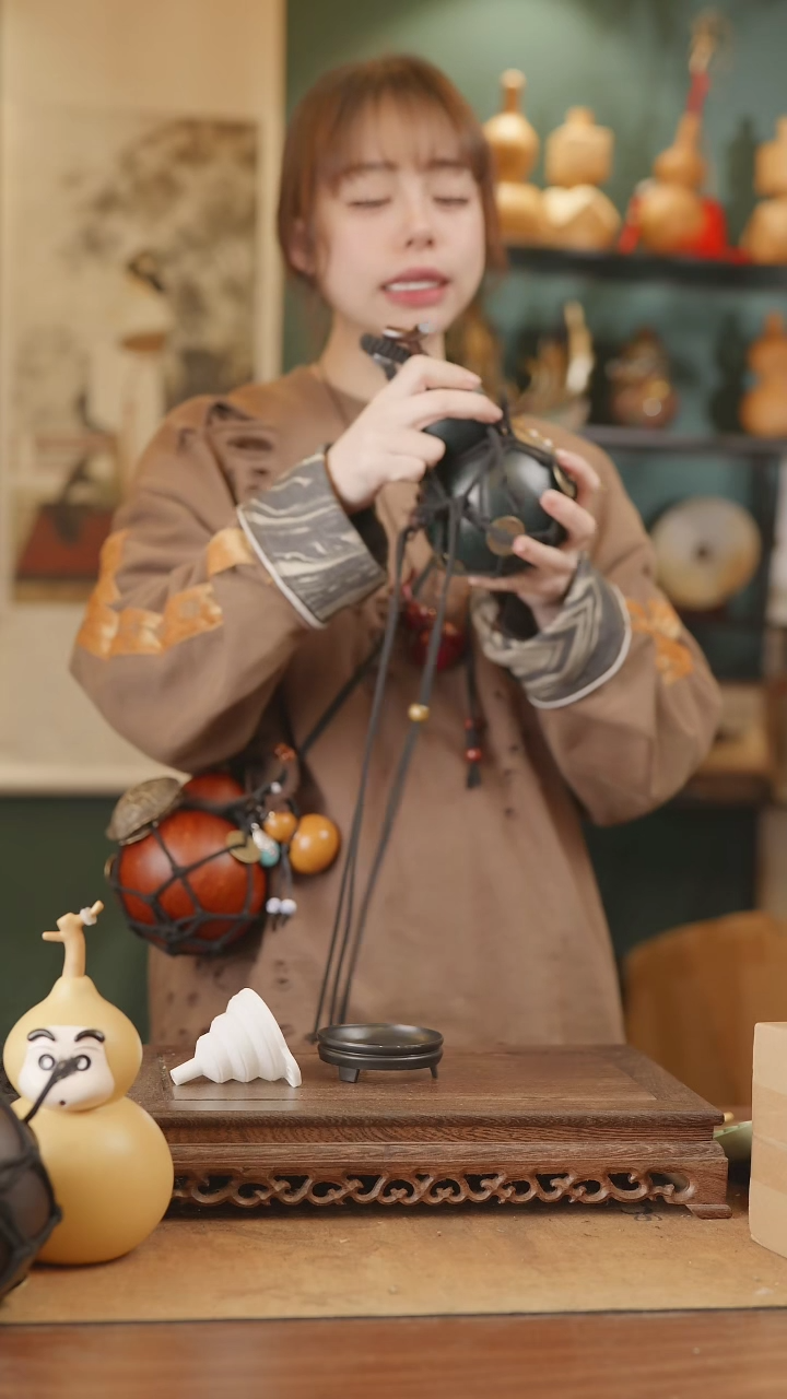 【闪购商品】279号精品天然大漆工艺防渗内胆酒葫芦~