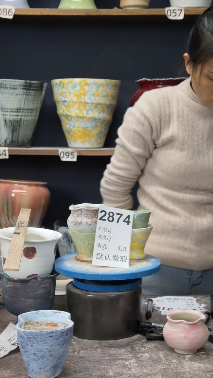 景德镇花盆默认微瑕2874