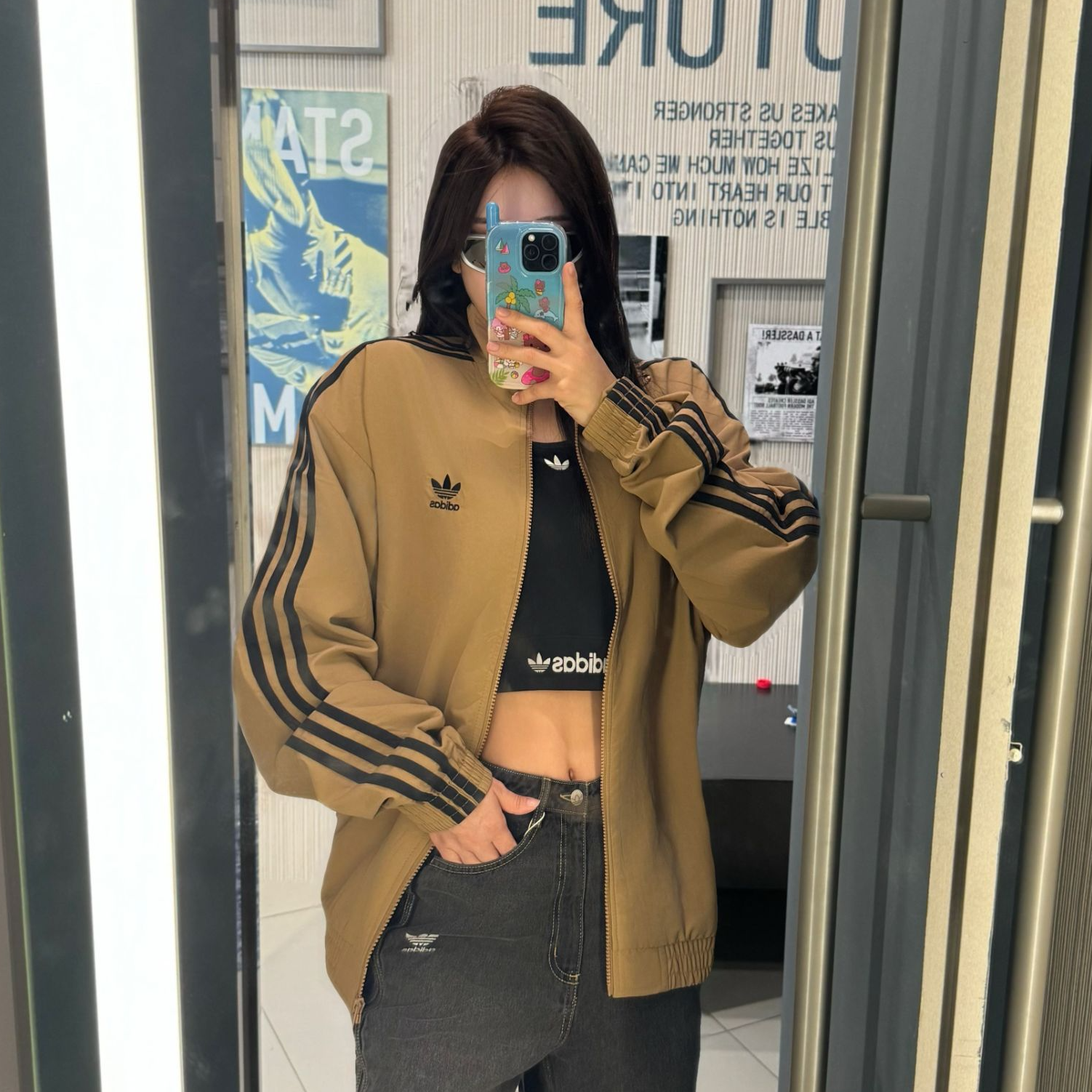 adidas/阿迪达斯FIREBIRD TT 复古检织立领运动夹克外套 JY1333