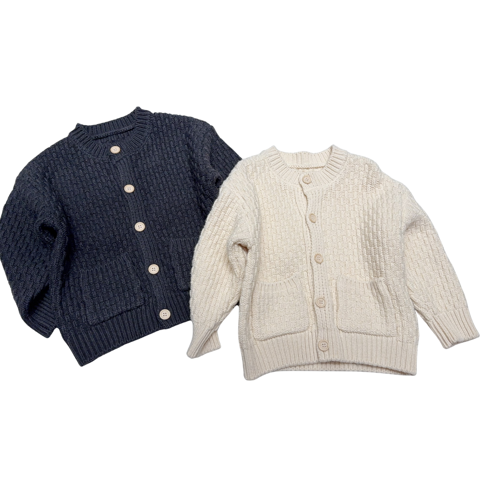 秋冬新款时髦儿童针织扭花套头毛衣潮流百搭时尚外搭