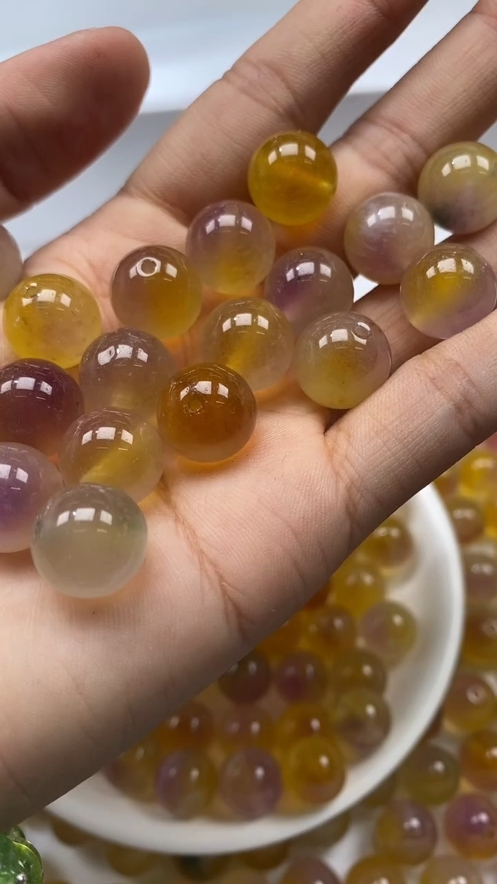 颈饰未镶嵌石英岩玉W2772-百香果12mm*10颗