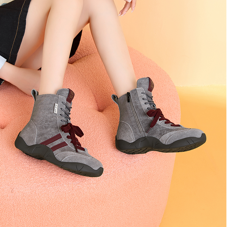 【加绒】星期六真皮马丁鞋2025新款鞋子百搭拳击鞋软底3cm增高