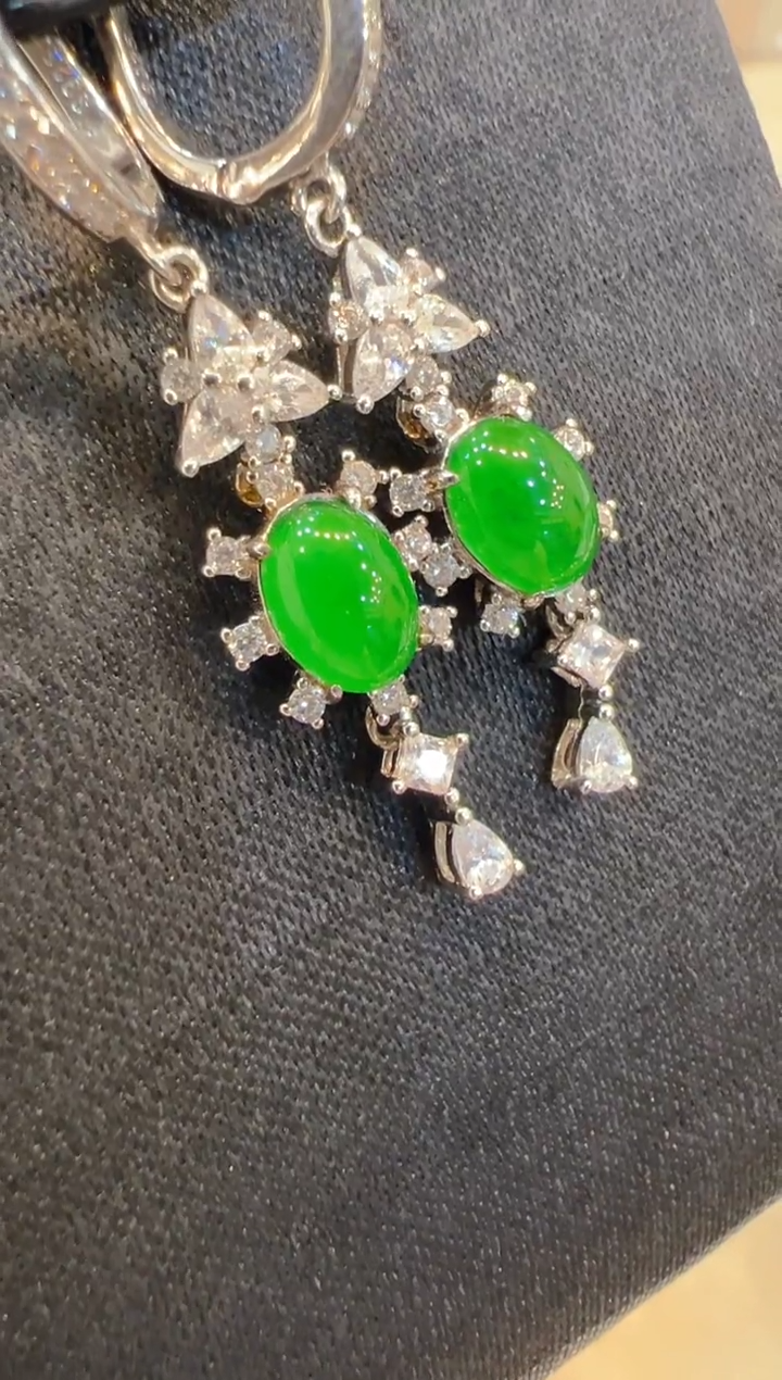 翡翠银S925镶嵌耳饰多样性团购发一件