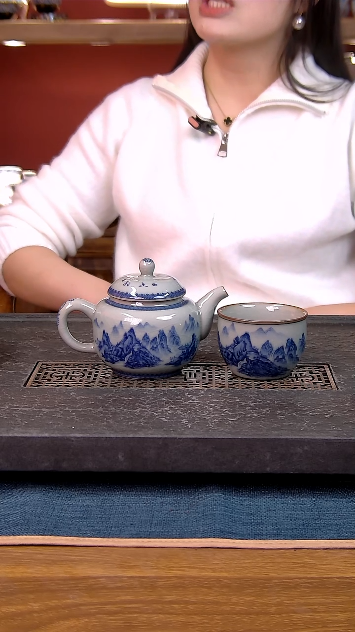 简装家用款2件套 老陶泥开片纹陶瓷茶具