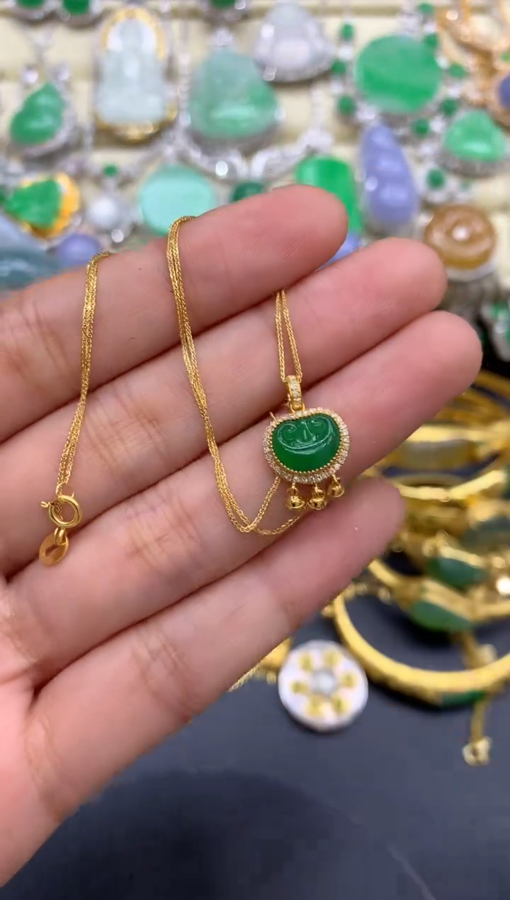 【闪购商品】翡翠颈饰18K金镶嵌344-中国好珍宝