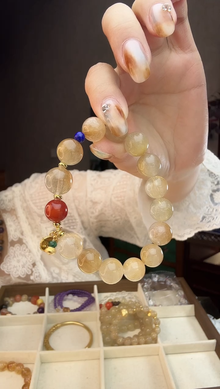 未镶嵌手链水晶金发晶手串