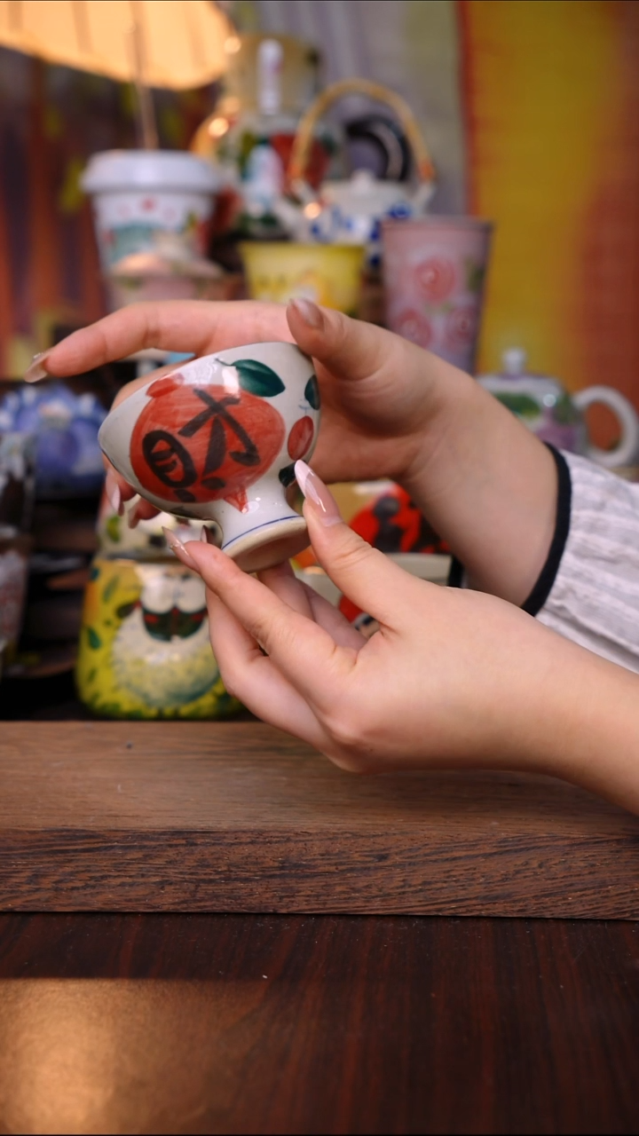 杯子陶泥垚手作 景德镇手工手绘陶瓷器物