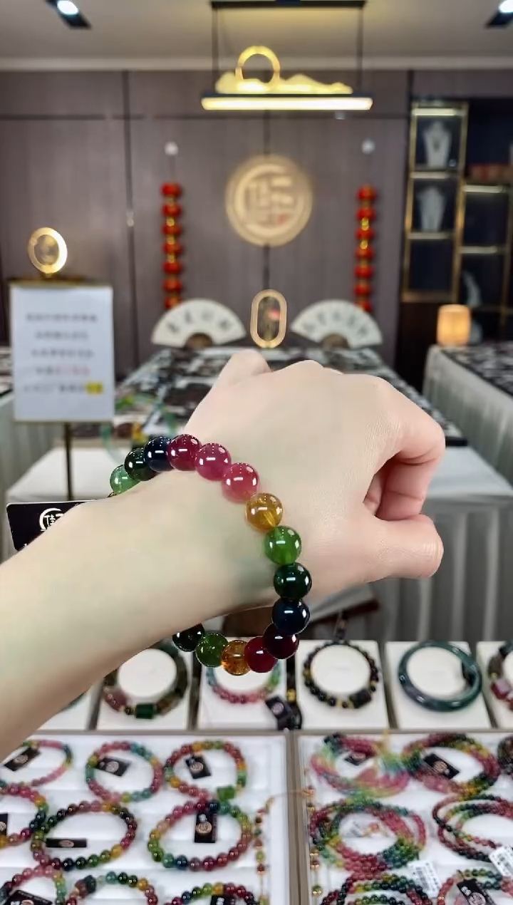 【闪购商品】碧玺单圈手串9.6mm+未镶嵌多样性发一条）hon