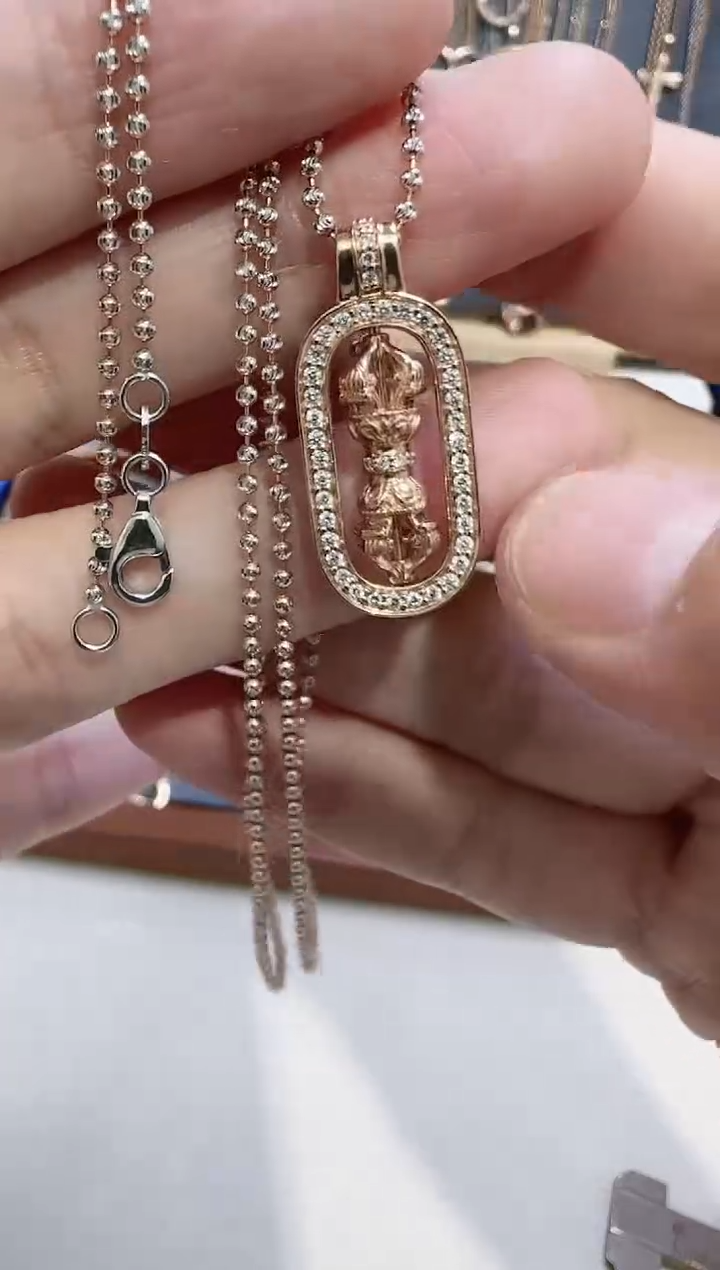 【闪购商品】钻石颈饰18K金镶嵌多样性发货发其一