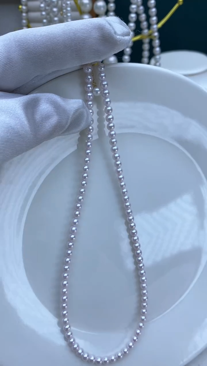 【闪购商品】淡水珍珠项链18K金镶嵌4.5-5