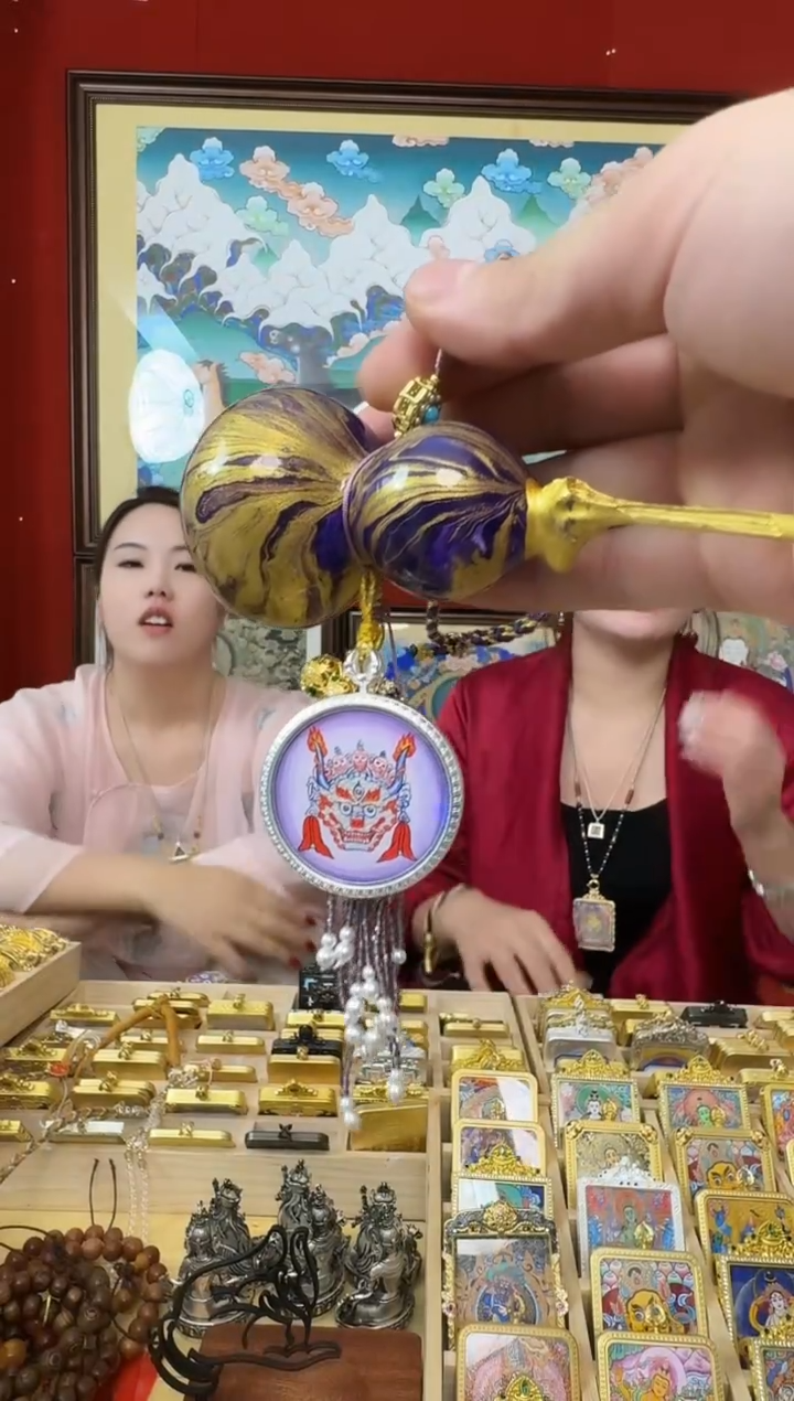 吊坠车挂-热贡纯手绘