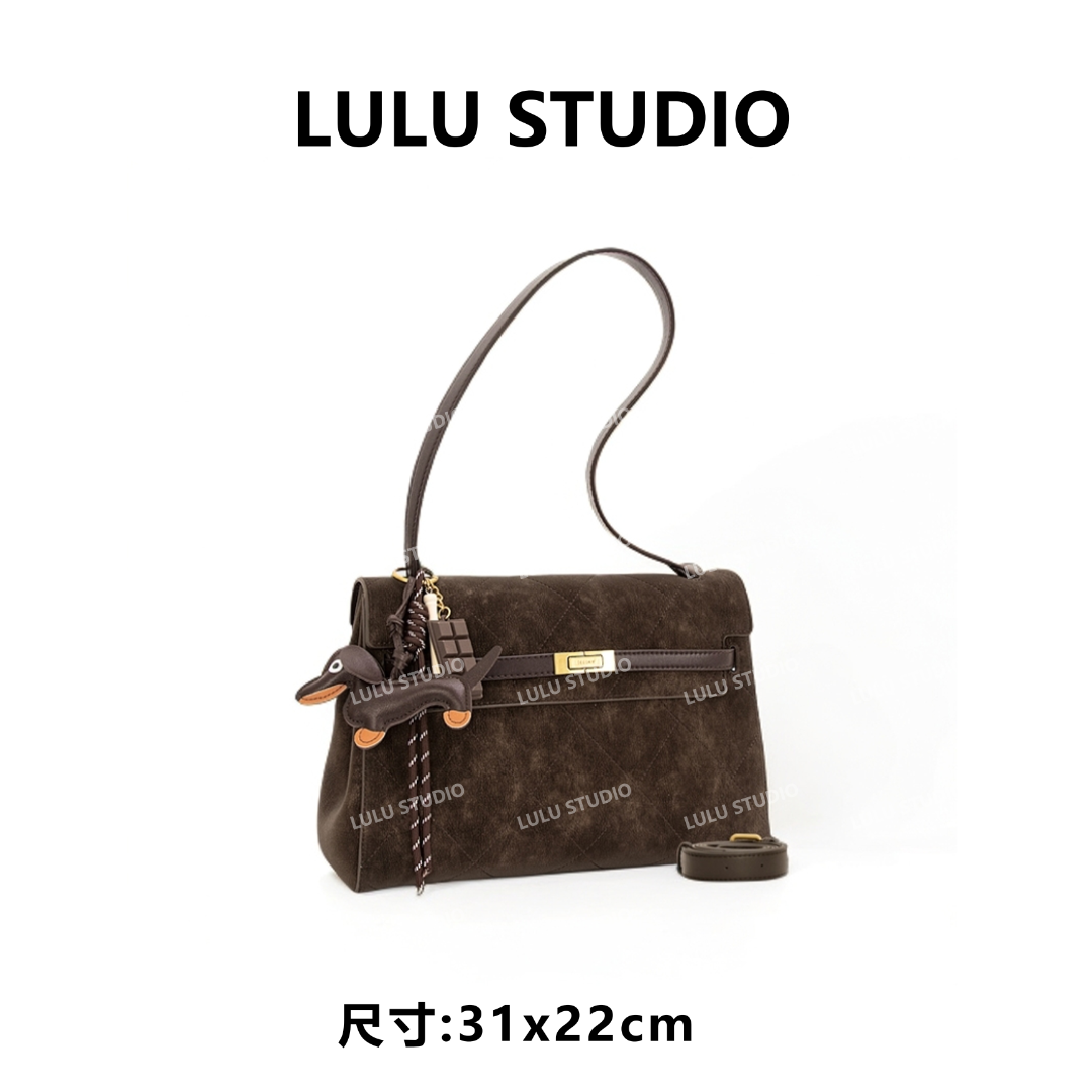 【RAIN.CUN】ZT-D8091-暖木棕气质百搭简约斜跨轻奢女包