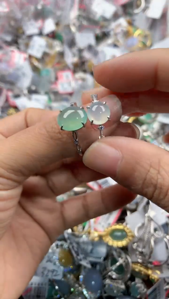 银S925镶嵌戒指翡翠888----6