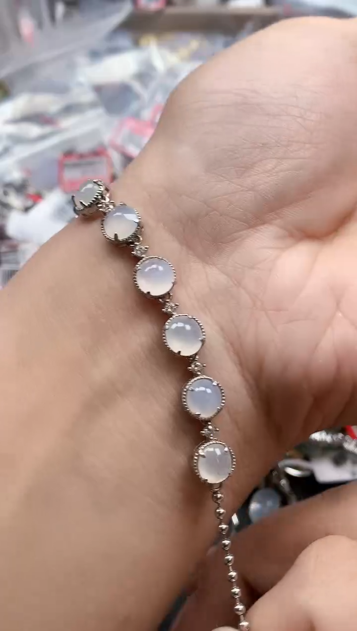 银S925镶嵌戒指翡翠天然A货缅甸翡翠