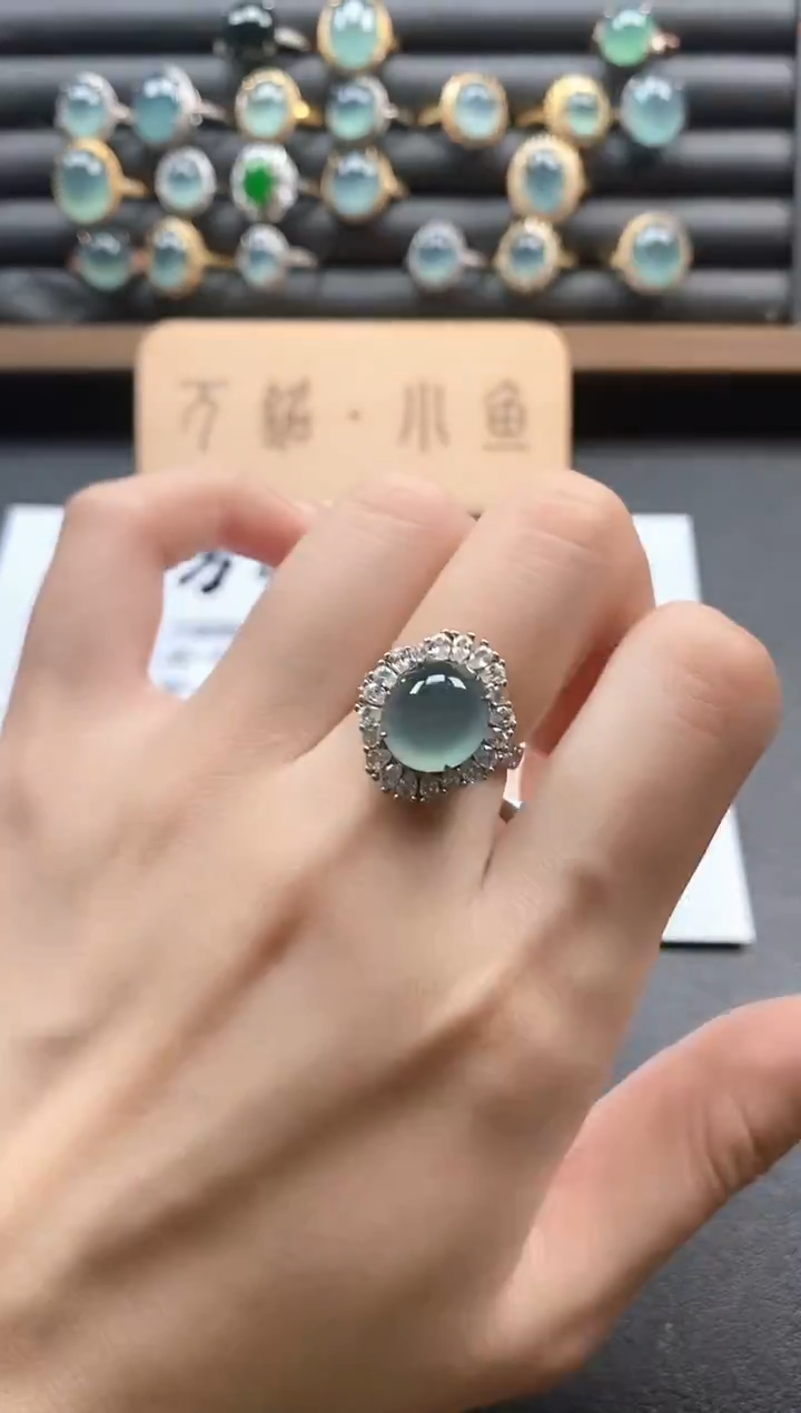 银S925镶嵌戒指翡翠5151