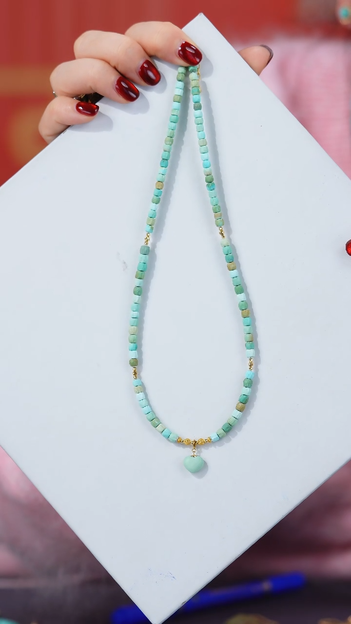 【闪购商品】绿松石项链18K金镶嵌1