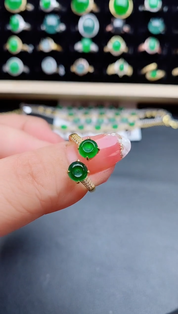 【闪购商品】翡翠戒指银S925镶嵌5085580