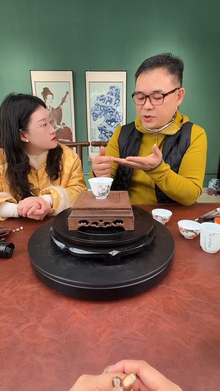 瓷片景德镇陶瓷手绘晨曲主人杯
