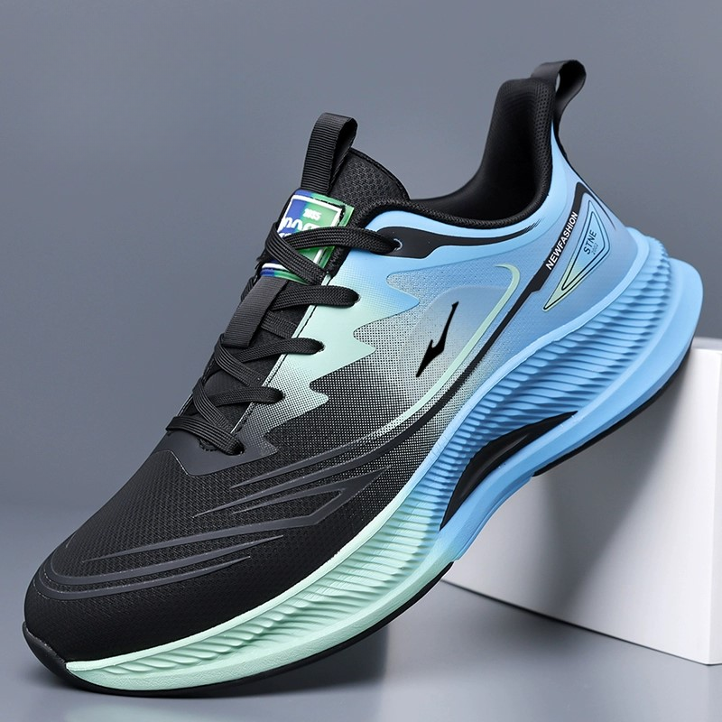 鸿星官网尔克男鞋加绒皮面防滑减震大码运动鞋软底网面透气跑步鞋